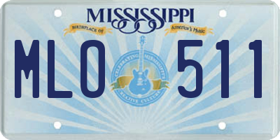 MS license plate MLO511
