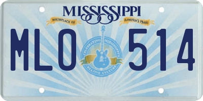 MS license plate MLO514