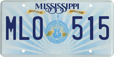 MS license plate MLO515