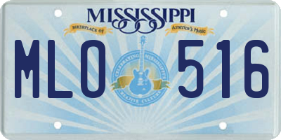 MS license plate MLO516