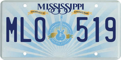 MS license plate MLO519