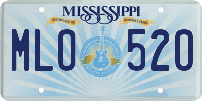 MS license plate MLO520