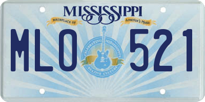 MS license plate MLO521