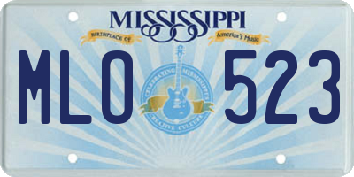 MS license plate MLO523