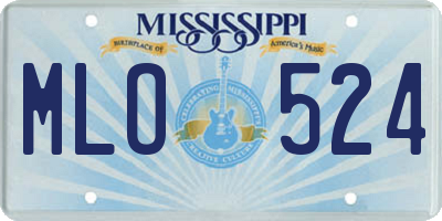 MS license plate MLO524