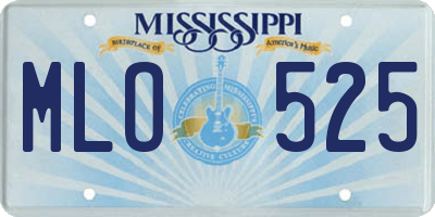 MS license plate MLO525