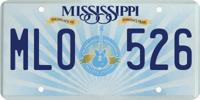 MS license plate MLO526