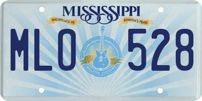 MS license plate MLO528