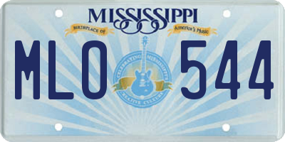 MS license plate MLO544