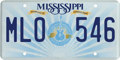 MS license plate MLO546