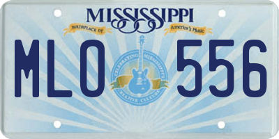 MS license plate MLO556