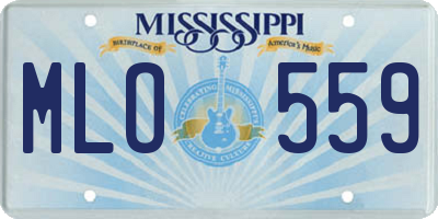 MS license plate MLO559
