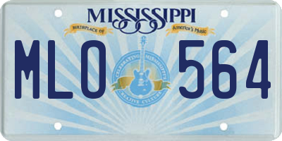 MS license plate MLO564