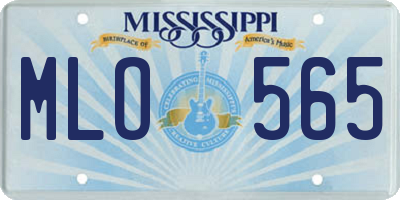 MS license plate MLO565