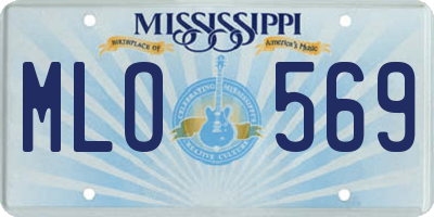 MS license plate MLO569