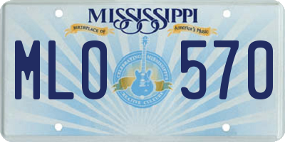 MS license plate MLO570