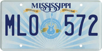 MS license plate MLO572
