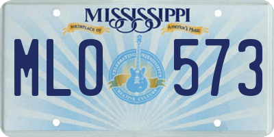 MS license plate MLO573