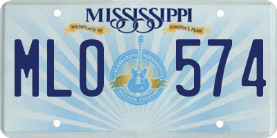 MS license plate MLO574