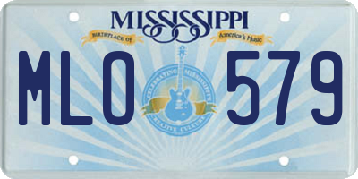 MS license plate MLO579