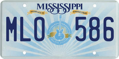 MS license plate MLO586