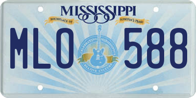 MS license plate MLO588