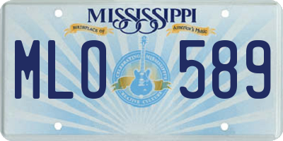 MS license plate MLO589