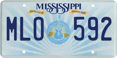 MS license plate MLO592