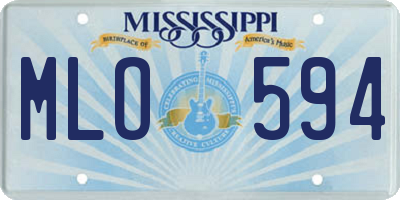 MS license plate MLO594