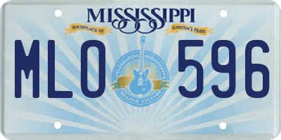 MS license plate MLO596