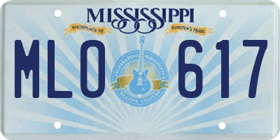 MS license plate MLO617