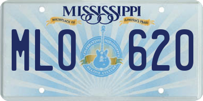 MS license plate MLO620