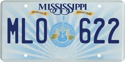 MS license plate MLO622