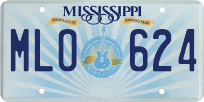 MS license plate MLO624