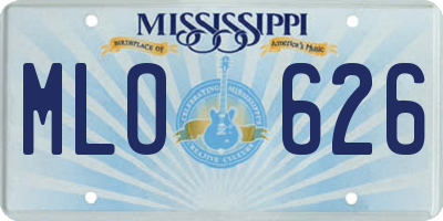 MS license plate MLO626