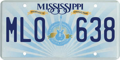 MS license plate MLO638
