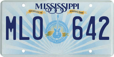 MS license plate MLO642