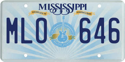 MS license plate MLO646