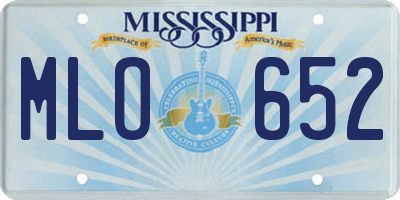 MS license plate MLO652