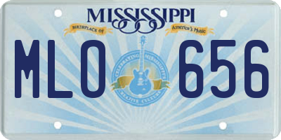 MS license plate MLO656