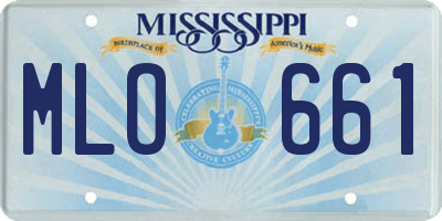 MS license plate MLO661