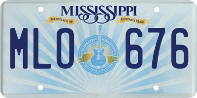 MS license plate MLO676