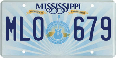 MS license plate MLO679