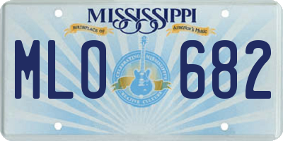 MS license plate MLO682