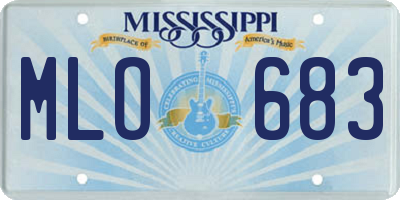 MS license plate MLO683