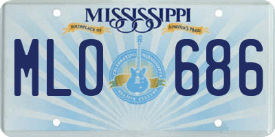 MS license plate MLO686