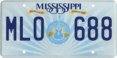 MS license plate MLO688