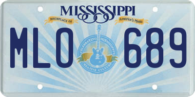 MS license plate MLO689