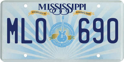 MS license plate MLO690