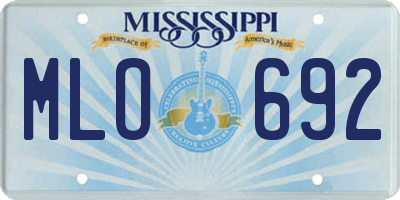 MS license plate MLO692